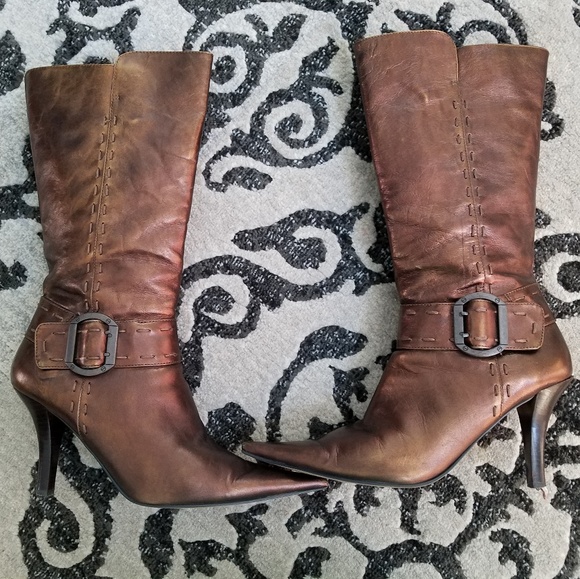 Nine West Shoes - Nine West Uareito bronze boots.  Leather Size 8.5